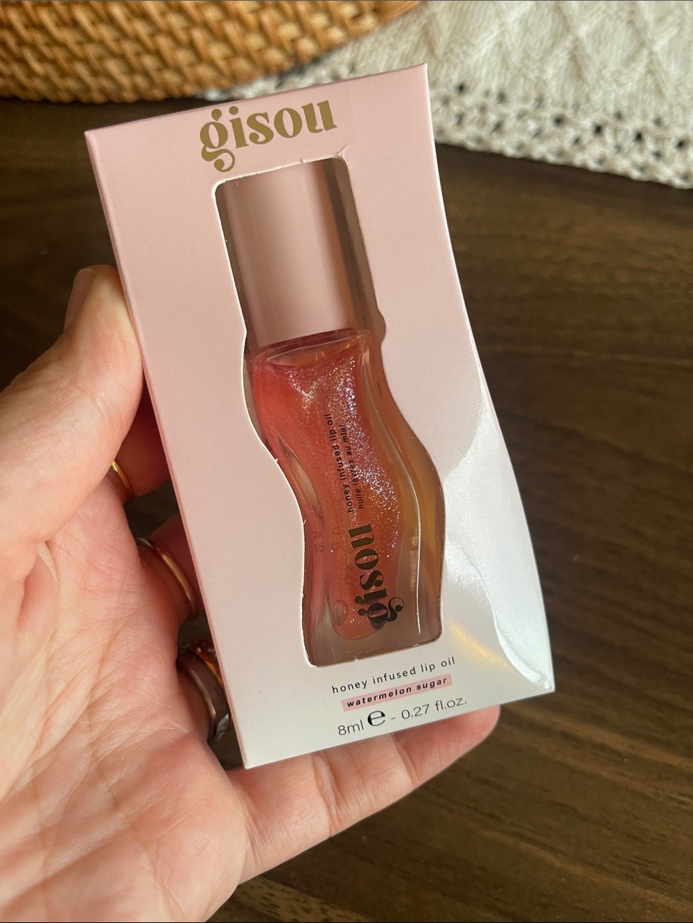Gisou Pink Shimmer Lip Gloss — Sparkling Pink Shine